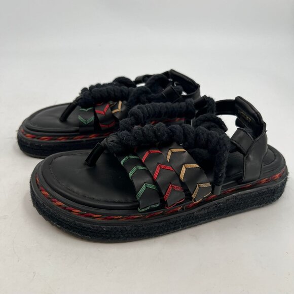 FARM Rio Black Red Platform Lace Up Sandals | Size 8 - Picture 7 of 10
